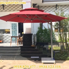 Dù lệch tâm tròn 2 tầng mái (3.7m)