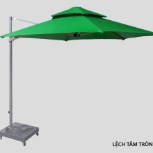 Dù lệch tâm tròn 2 tầng mái (2.9m)